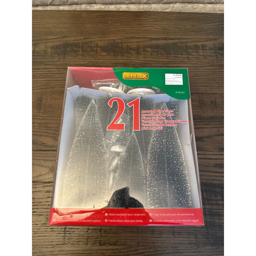 Lemax 34968 Frosted Pine Tree – 21-Piece Set - New in Box